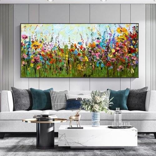 Hand Painted Canvas Wall Painting Oil Paintings Abstract Flower Tree Oil Painting Art Picture For Living Room murale chambre
