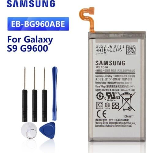 SAMSUNG Original Replacement Battery EB-BG960ABE For Samsung GALAXY S9 G9600 G960F SM-G960 Authentic Phone Battery 3000mAh