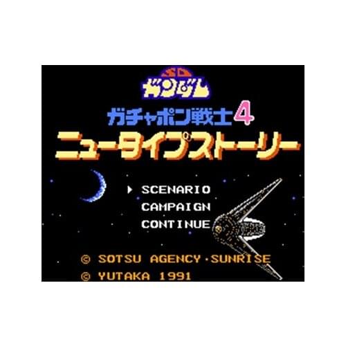 SD Gundam - Gachapon Senshi 4 - New Type Story Region Free 60 Pin 8Bit Game Card For Subor Game Players