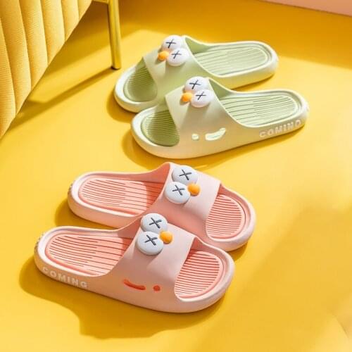 Women Summer Slippers Men Sandals Beach Slides Cartoon Fruits Avocado Flip Flops Non-slip Soft Sole Women Men Lovers Shoes