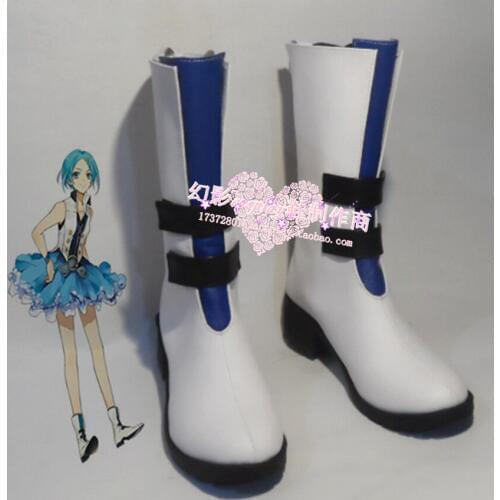 Tsukiuta Yuki Wakaba White Halloween Short Cosplay Shoes Boots H016