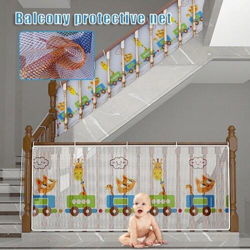 New Cartoon Printed Child Safety Protective Net Multipurpose Bannister Guard Deck Fence Fine Mesh for Balcony Stairs