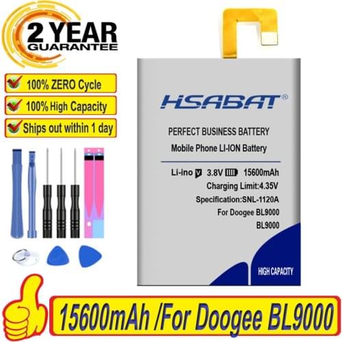 100% Original HSABAT 15600mAh Battery For Doogee BL9000