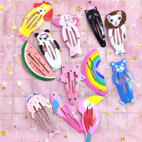 12PCS/LOT Lovely Girls Elegant Animal Paradise Child Hair Clip Sweet Hair Scrunchy BB Hairpins Barrettes Women Hair Accessories