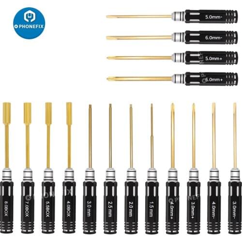 16IN1 Hex Screw Driver 4.0 5.5 7.0 8.0mm Socket Screwdriver Set Tool Kit for RC Car Boat Multirotors FPV Racing Drone Airplanes