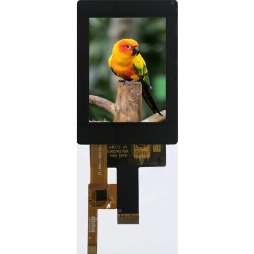 2.4 inch 240*320, JD9852, full viewing angle, sunlight readable,MIPI interface IPS LCD module with capacitive touch panel