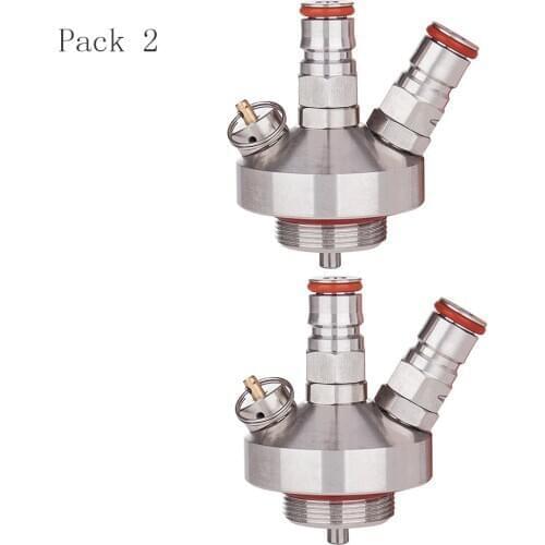 2pcs Stainless Steel Keg Beer Growler Spear Tap Dispenser for Beer growler w/hose