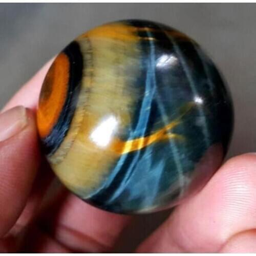 3cm Natural Crystal Ball Blue Tigers Eye Jasper Quartz Sphere Rock Healing Ornament DIY Home Decor Crafts Natural Crystal Ball