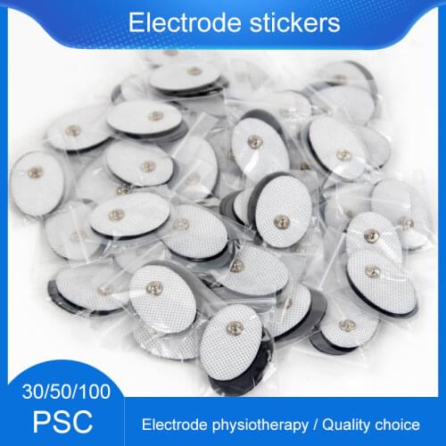30/50/100pcs Snap-on Mini Electrode Pads for Tens Acupuncture Adhesive Gel Massager and Slimming Electric Therapy Body Massager