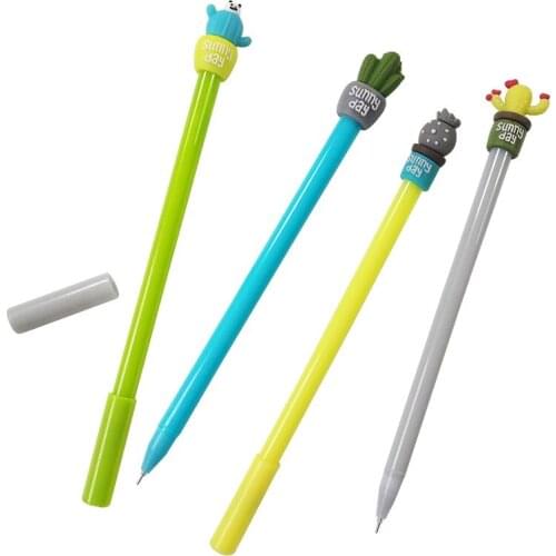 48pcs/lot sunny day Cactus design Four color optional Gel pen Stationery gift wholesale