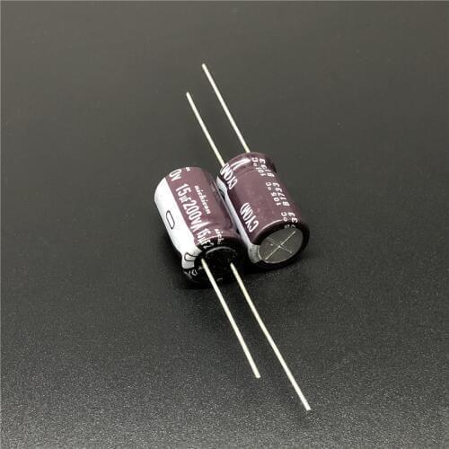 5Pcs/50Pcs 15uF 200V NICHICON CY Series 10x16mm High Ripple Current Long Life 200V15uF Aluminum Electrolytic capacitor