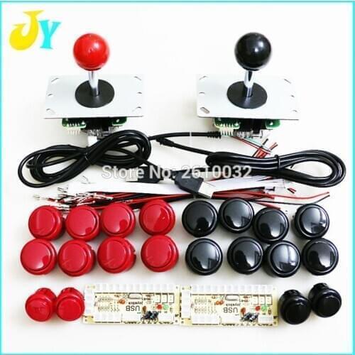Arcade USB Board To PC Raspberry pi With wires 8 way Joystick 30mm 24mm push button Copy SWAWA Arcade DIY Kit