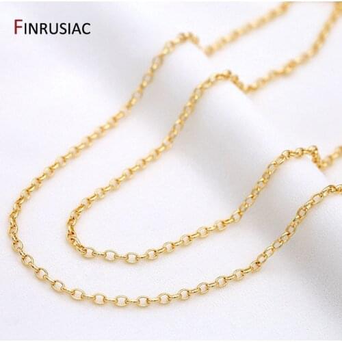 2021 New Design 4 Types 14k Real Gold Plated Chains Accessories, DIY Jewelry Making Chain Spool