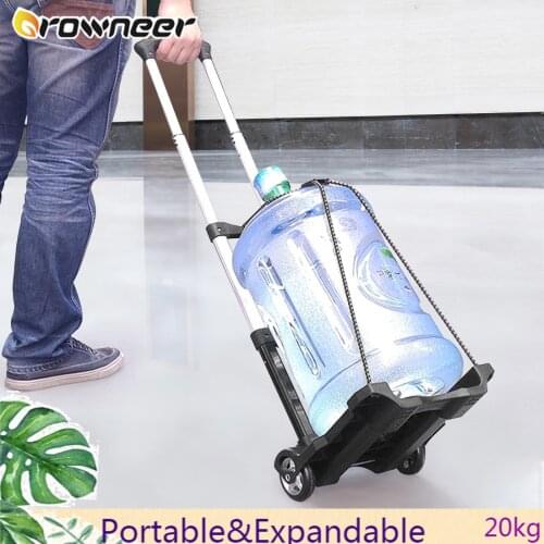 20kg Portable Garden Cart Foldable Aluminum Alloy Trolley Folding Heavy Duty Hand Shopping Truck Expandable Travel Luggage Cart