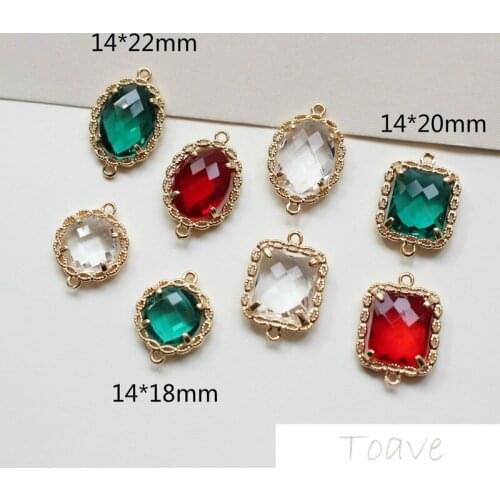 Double diao tong Man-made Diamond Maintains Color Electroplated DIY Ear Stud Material Accessories Pendant