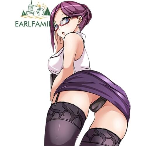 EARLFAMILY 13cm x 7.7cm 3D Car Stickers Fatkewell Anime JDM Vinyl Car Decal Window Wiper Decal Car Styling Accessories