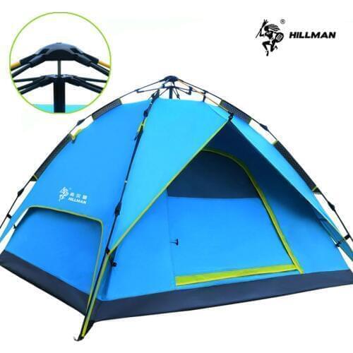 Hillman Automatic Tent Camping equipment Outdoor 3-4 Person Double Layer Park Leisure Camping Tent