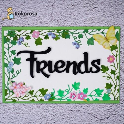 Kokorosa A Variety Of Small Flowers And Leaves Line Border Cutting Dies Metal Dies Scrapbooking Album Card Making Embossing