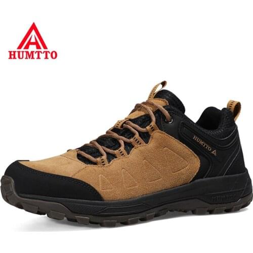 HUMTTO Professional Big Size Outdoor Sneakers for Men Winter Leather Hiking Shoes Breathable Trekking Hunting Camping Mens Boots