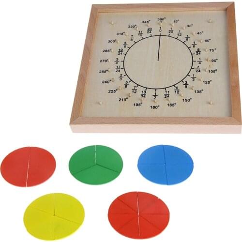 Montessori Material Wooden Circular Fractions Scoreboard Kid Educational Toy Child Educational Gift Math Toy