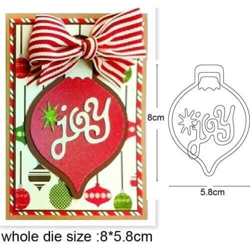 Joy Frame Hanging Metal Die Cut Stencils for DIY Scrapbooking Album Decor Embossing Hand-on Paper Cards Craft Cutting Dies