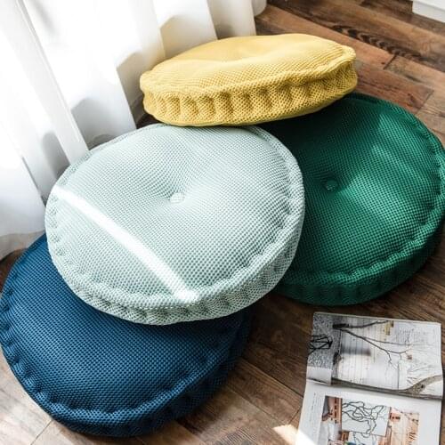Fashion Modern Solid Color Sofa Seat Cushion Mesh Breathable Chair Cushion Thicken Office Seat Cushion Bedroom Floor Cushion