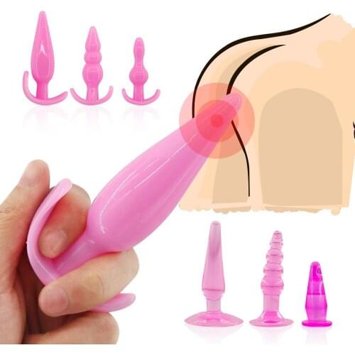 6PCS Anal Plug Sets Sex Toys for Women Men Gay G Spot Prostate Massager Finger Sleeve Butt Plugs Jelly Anal Beads Adult Products