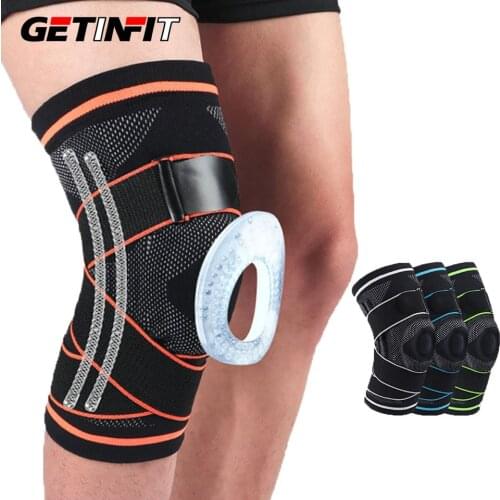 Getinfit 1Pcs Sports Knee Pads Breathable Support Bandage Compression Patella Men And Women Basketball Football Cycling