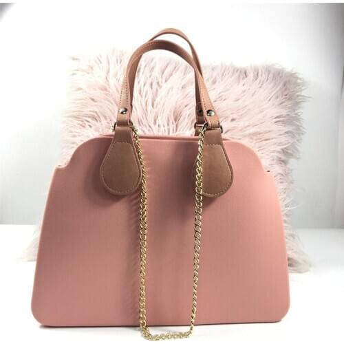 New For Ladies Bag With Canvas Inner Pocket Flat Short PU Leather Handles Women Handbag Tote 2021