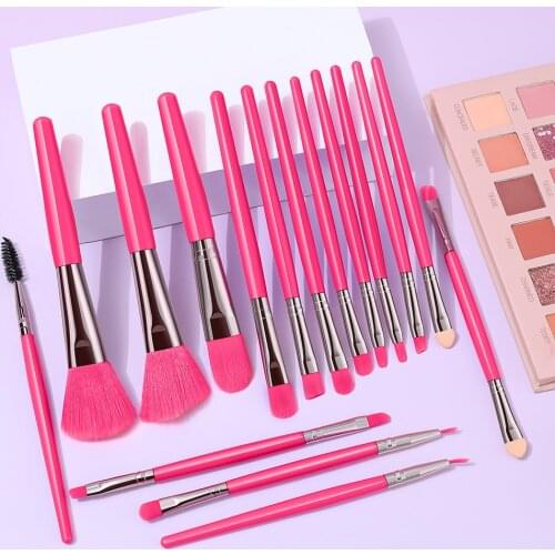 NEW 16pcs/Kit Professional Makeup Brushes Set Eyelash Eyebrow Eyeshadow Powder Foundation Blush Cosmetic Make Up Brush Tools