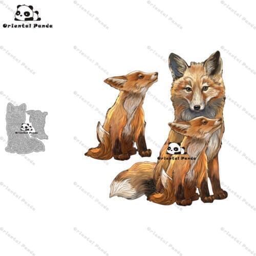 New Dies 2020 2 foxes Metal Cutting Dies diy dies photo album cutting dies Scrapbooking Stencil Die Cuts Stamps with die
