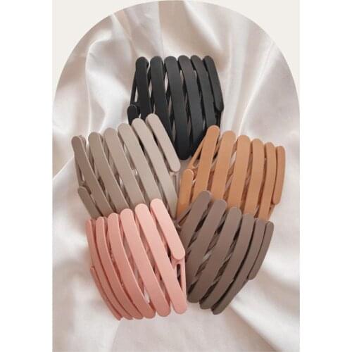 Pure Color Korean Style 1Pcs Nice Gift Foldable Multi Purpose Adjustable Fashion Hair Accessories Women Hair Hoop Non-slip