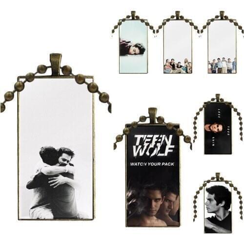 2019 Teen Wolf Stiles Dylan O'brien Necklace Fashion Long Chain With Rectangle Necklace Jewelry For ValentineS Day Gift