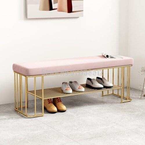 Light luxury shoe changing stool shoe cabinet home use shoe rack at the door, Nordic shoe stool, long stool, household shoe stoo