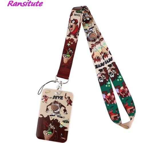 Ransitute R1808 Funny Cartoon Monster Bank Credit Card Holder Wallet Bus ID Name Work Card Holder For Student Child Friend