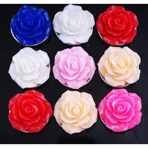 HOT SALE 10pcs/lot Color flower 18mm Resin snap button for snap jewelry DIY MF208