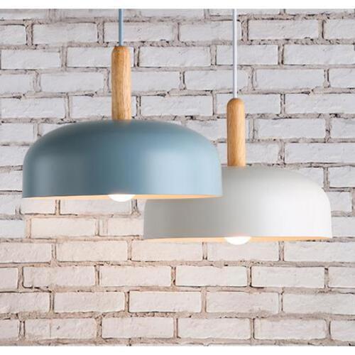 Nordic 1 pcs wood pendant lights for show room shopcase window loft Restaurant light iron Pendant Lamp E27 LED single Wood Lamps