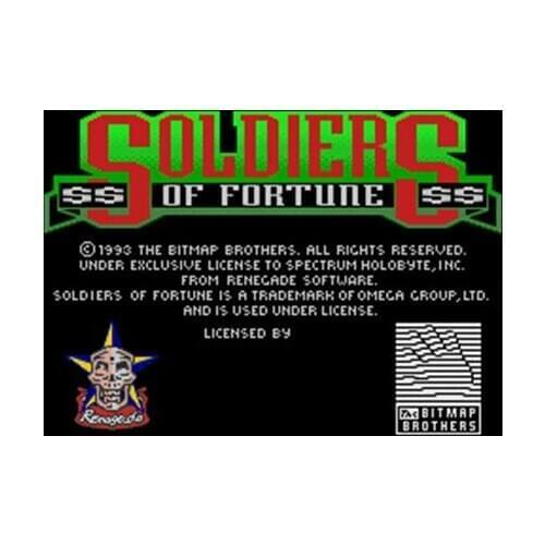 Soldiers of Fortune 16 bit Big Gray Game Card For NTSC Game Player Drop Shipping