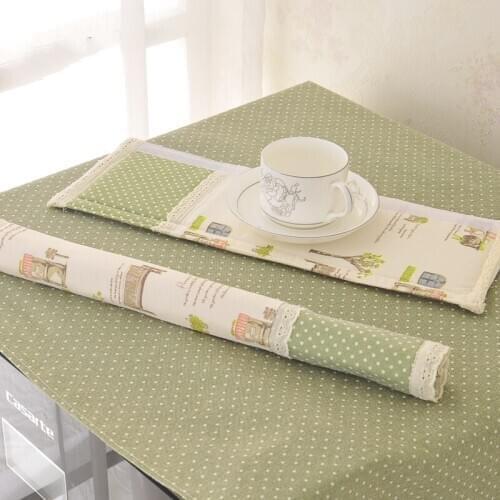 1Pair Printed Refrigerator Handle Cover Decorative Pastoral Fridge Door Stand Handle Covers Kitchen Door Knob Home Decor New