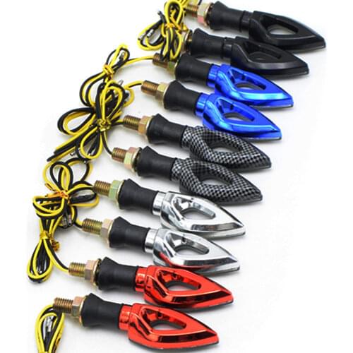 1 Pair Universal Motorcycle Turn Signal Indicator Light Motorbike Flasher 12 LED Waterproof Amber Light Tail Light Custom