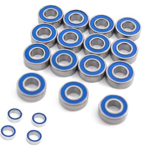 19pcs/set Metal RC Car Bearings Hub Carrier Bearing Kits for 1/10 Rustler Bandit Slash 2WD RC Car Accessories