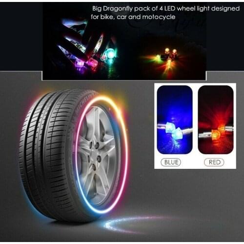 2PCS Car Wheel light Tyre Air Valve Stem LED wheel Light Cap Cover Accessories Motocycle Bike Flash Spoke Neon Lamp