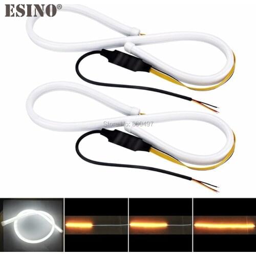 2 x Flexible Tube Strip Flowing Water LED 60cm Strip Lights DRL Daytime Running Lights Turning Lights Waterproof IP67 Lights