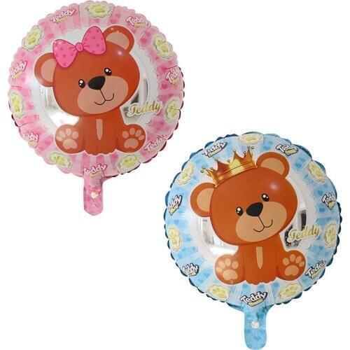 50pcs 18inch Cut Teddy Bear Helium Foil Balloon Boy Girl Baby Shower Birthday Party Decoration Inflatable Toy Air Balloon Globos