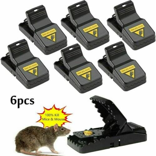 6pcs Reusable Plastic Mouse Trap Rat Mice Catching Small Rat Traps Mouse Pest Killer Mouse Snap Traps Rodent catcher for Home