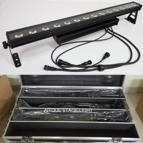 8lot+flycase)Led wall light outdoor strip 14x30w dmx rgb down light wall washer dmx led dot matrix