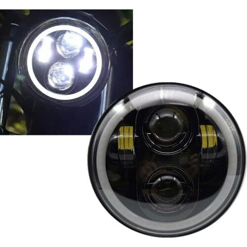 Motorcycle Accessories 5.75 Inch 40W Hi/Low Beam DRL Projector LED Headlight Front Driving Headlamp for Iron 883 Dyna Street Bob