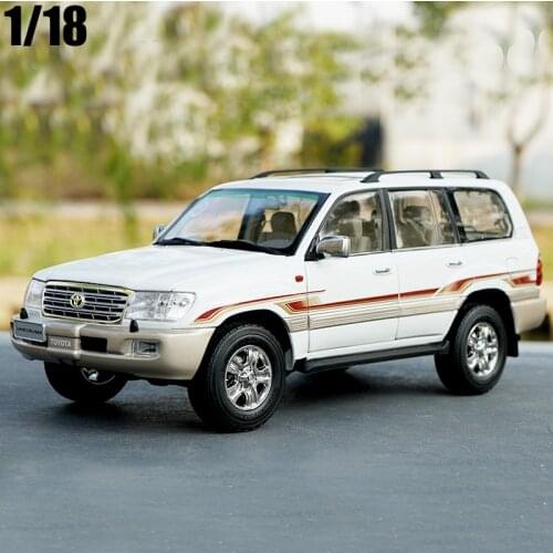1:18 Toyota Land Cruiser LC100 2009 Diecast Model Green White SUV Alloy Toy Car Miniature Collection Boy Gift Free Shipping