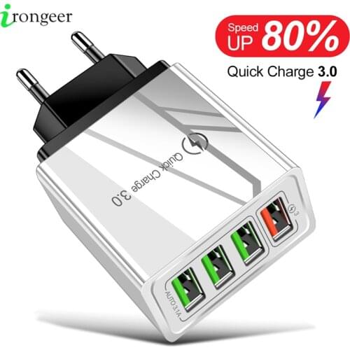 Quick Charger 3.0 USB Charger for Samsung S20 S10 iPhone 11 XS Max Huawei P20 Tablet EU US Plug Adapter QC 4.0 Fast Wall Charger