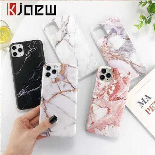 KJOEW Marble Stone Texture Pattern Phone Case For iPhone 7 8 Plus 11 Pro Max X XR Xs Max Soft IMD Cover For iPhone 6 6s Plus
